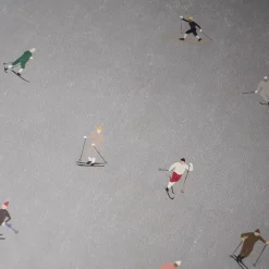 Lámina Skiers 50x70 cm, gris