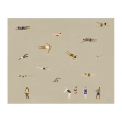 Lámina Swimmers, Beige, 40x50 cm