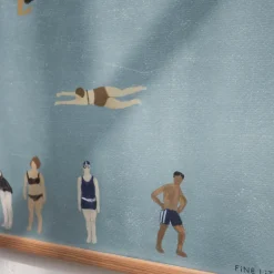 Lámina Swimmers, Blue, 50x70 cm