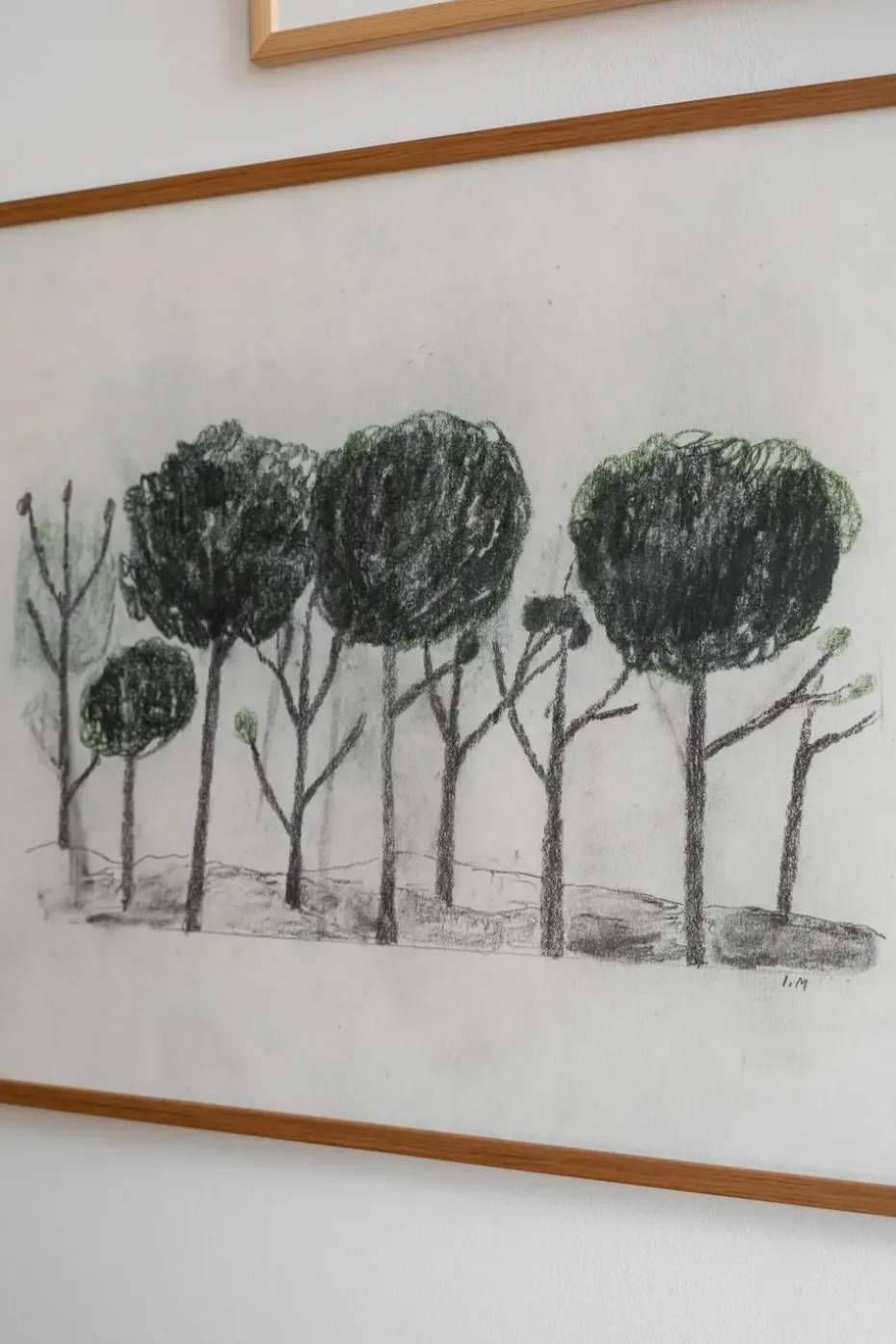 Lámina Trees 50x70 cm, negro- off white