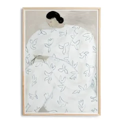 Lámina White Flower 50x70 cm, Nude