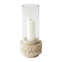 Lámpara de travertino, 30 cm