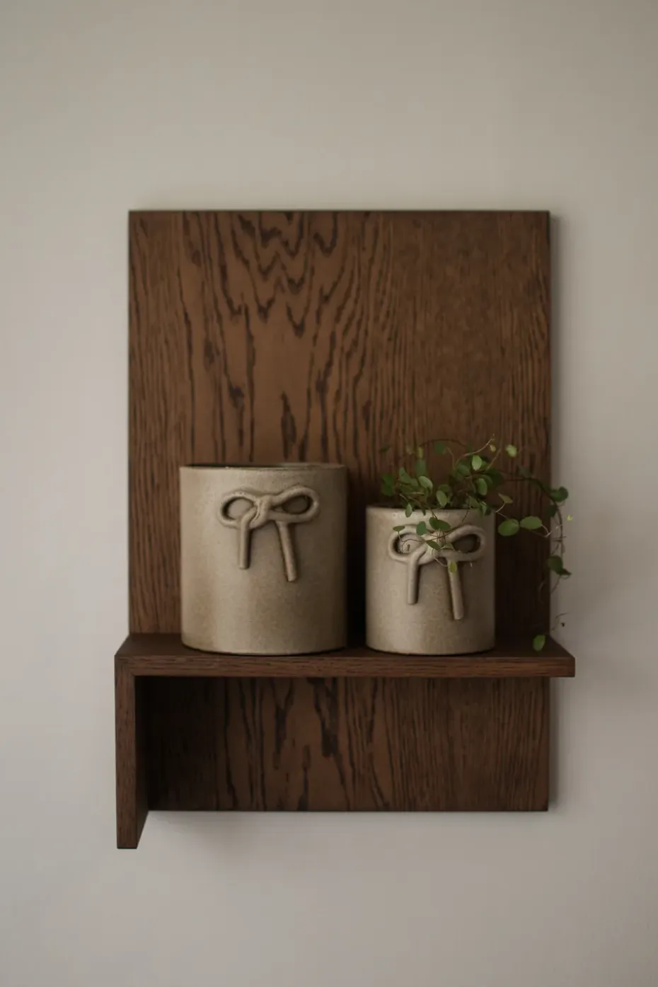 Maceta Bow Ø11 cm, Beige