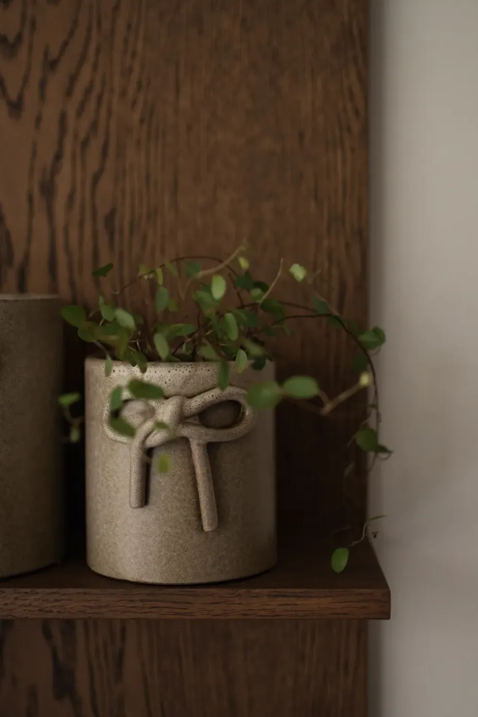 Maceta Bow Ø14 cm, Shiny mole