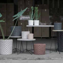 Maceta Cloudy blanco mate, mini