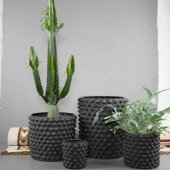 Maceta Cloudy, gris oscuro, pequeña, Ø 21 cm