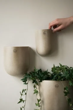 Maceta colgante Cut beige, X-large 24 cm