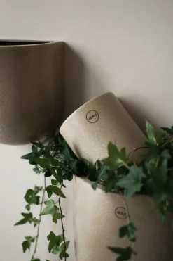 Maceta colgante Cut beige, Mediano 15 cm