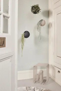 Maceta colgante GLOBE Ø17 cm h28 cm, Taupe