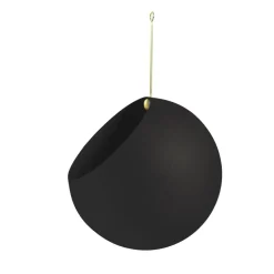 Maceta colgante GLOBE Ø21 cm h32 cm, Negro