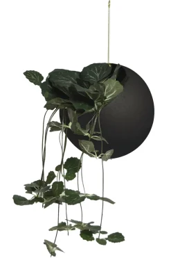 Maceta colgante GLOBE Ø17 cm h28 cm, Negro