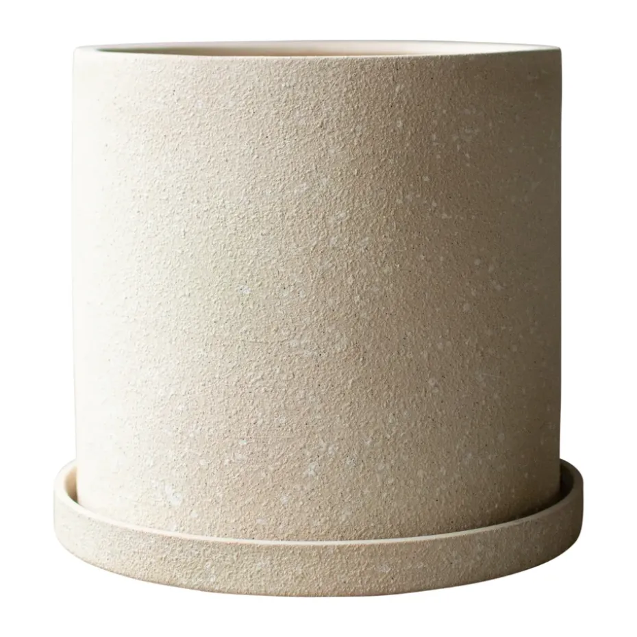 Maceta con base Grow Ø30 cm, Creme structure