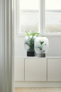 Maceta con cristal pavonado Nebl Ø26 cm, Negro