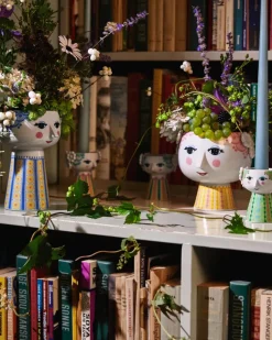 Maceta con pie Eva Ø 15,5 cm, Rosa