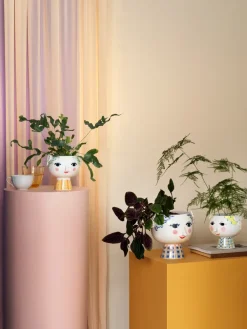 Maceta con pie Eva Ø21 cm, azul