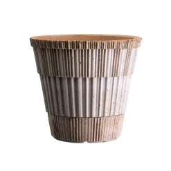 Maceta con plato Atlas raw, Rosa, Ø25 cm