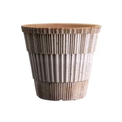 Maceta con plato Atlas raw, Rosa, Ø18 cm