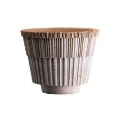 Maceta con plato Atlas raw, Rosa, Ø21 cm