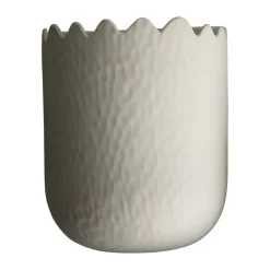 Maceta de pared Flowery 24 cm, Creme