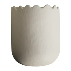 Maceta de pared Flowery 19 cm, Creme