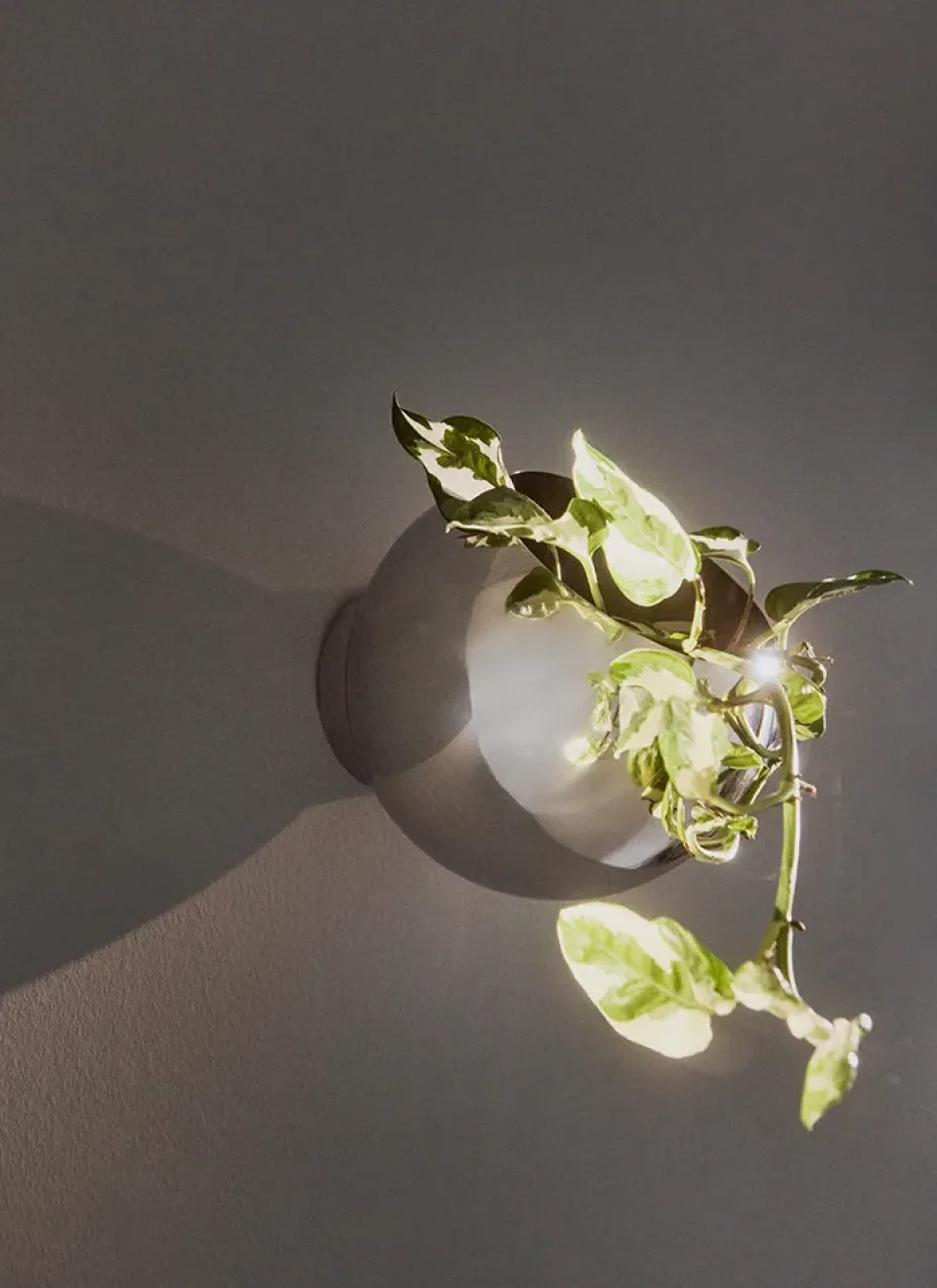 Maceta de pared Globe Ø17 cm, Plata