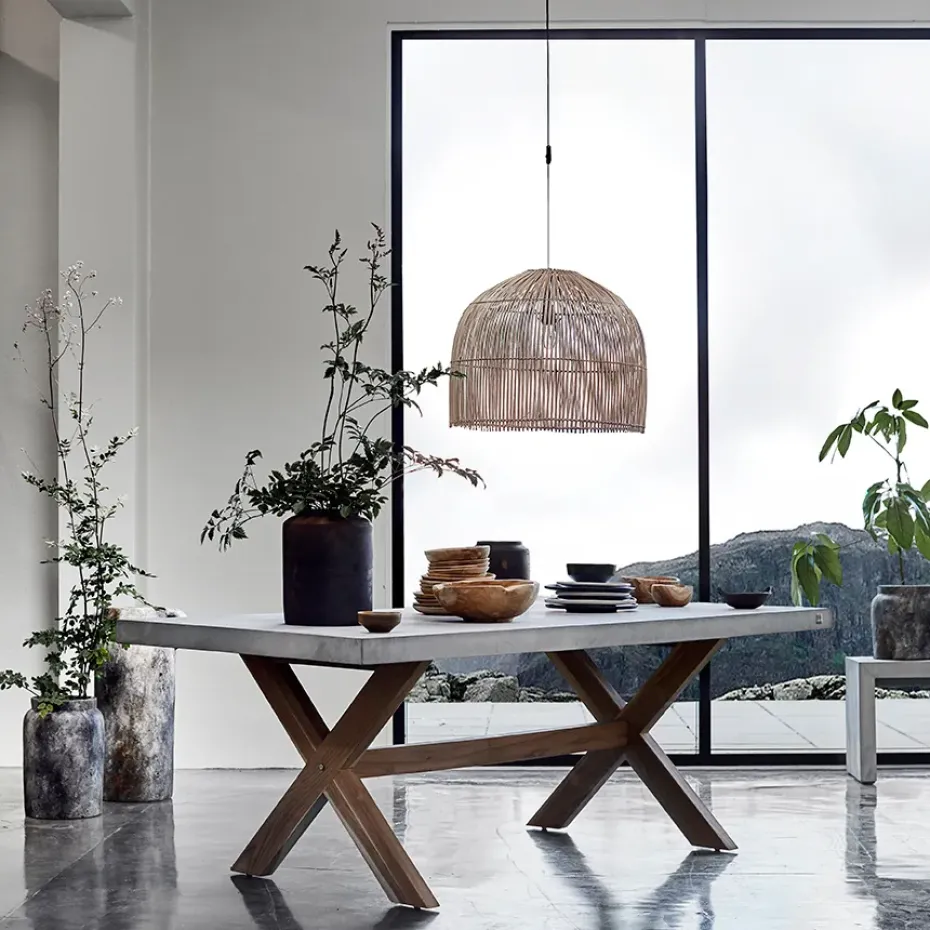 Maceta Echo Ø26 cm h40 cm, óxido-gris