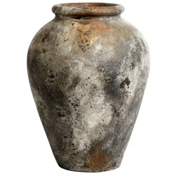 Maceta Echo h50 cm Ø37 cm, óxido-gris