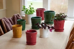 Maceta Elise M Ø17 cm, Burdeos