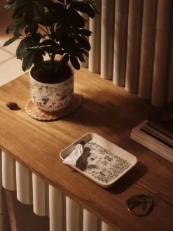 Maceta Emilia Ø14 cm, Negro-blanco