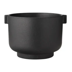 Maceta Ernst con asas negras, h15 cm Ø19 cm