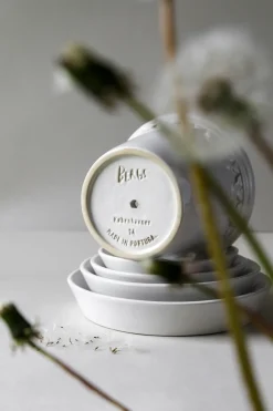 Maceta esmaltada Københavner Ø21 cm, Mineral White