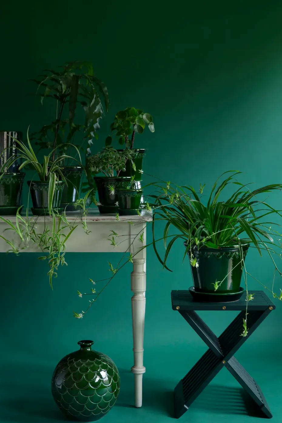 Maceta esmaltada Københavner Ø25 cm, verde