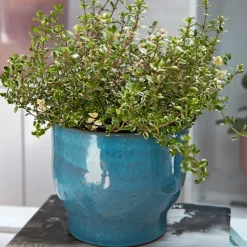 Maceta exterior Knabstrup Ø16,5 cm, Azul polvo