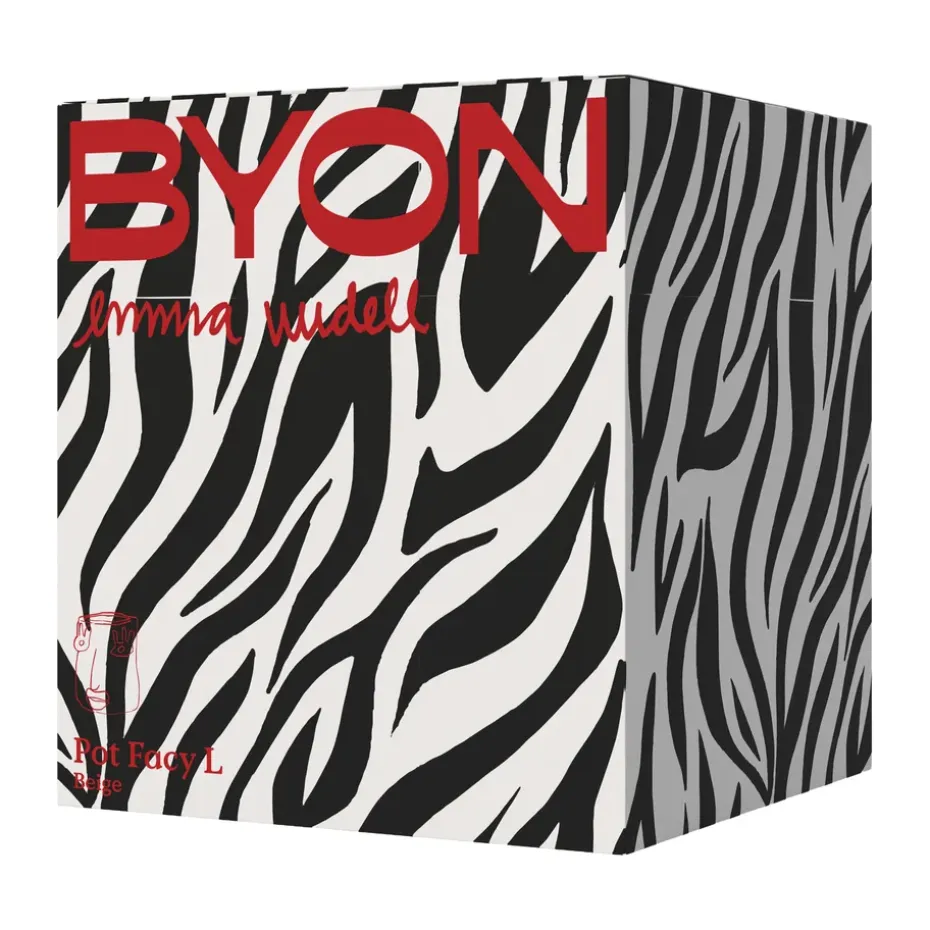 Maceta Facy L 24x19x22 cm, Beige