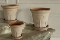 Maceta Fleur con plato, 2 piezas, Rosa, Ø21 cm