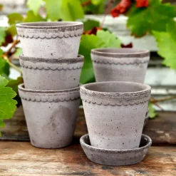 Maceta Helena Ø14 cm, gris