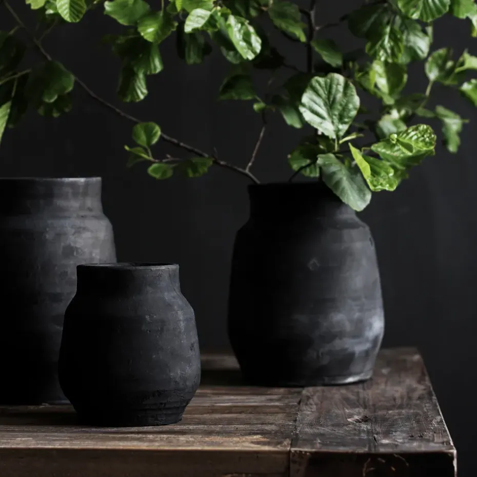 Maceta Hero S Ø12 cm, negro