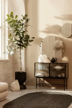 Maceta Hourglass mediana Ø40 cm, negro-gris oscuro