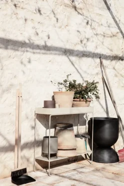 Maceta Hourglass mediana Ø40 cm, negro-gris oscuro