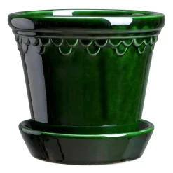 Maceta Københavner esmaltada Ø18 cm, verde