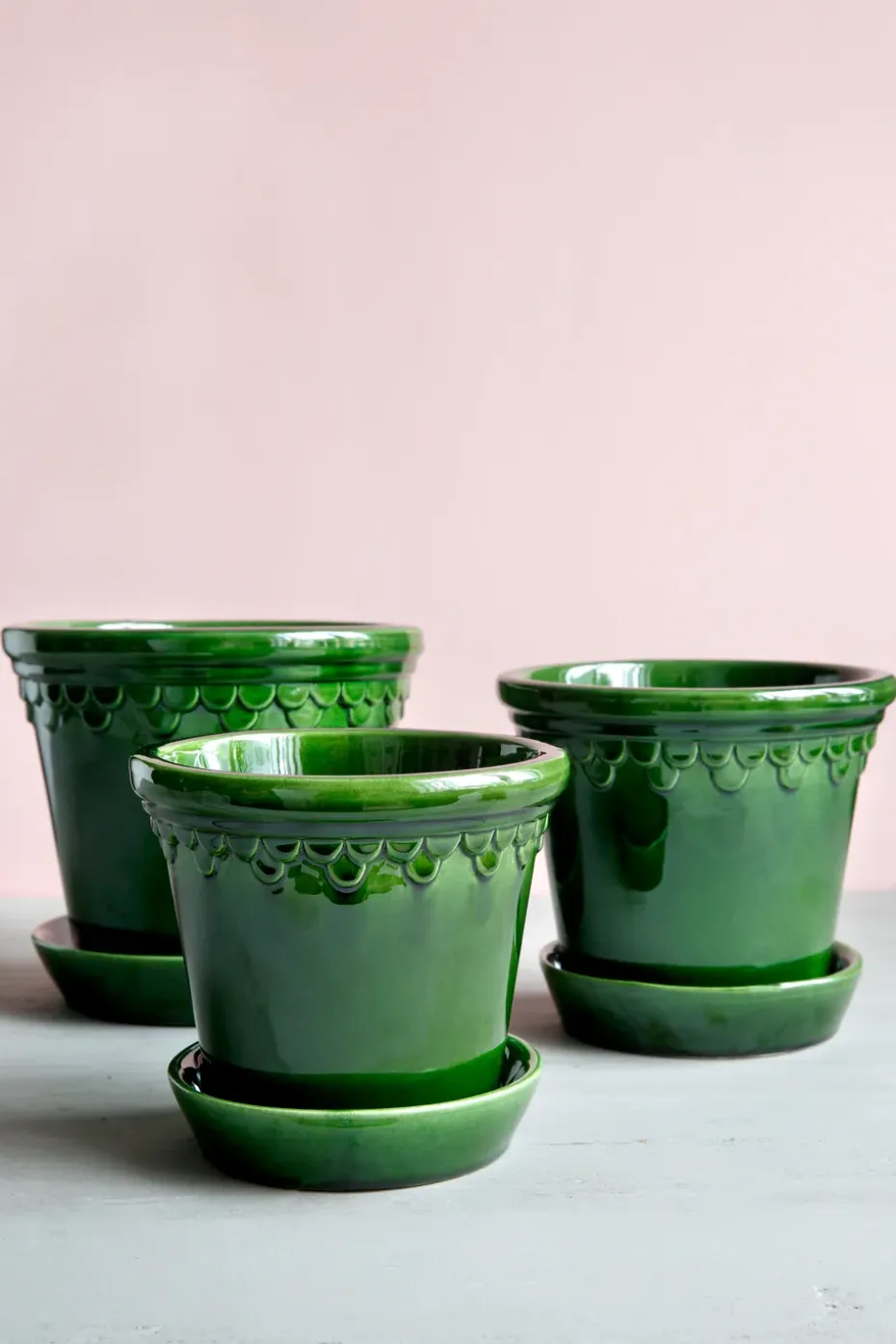 Maceta Københavner esmaltada Ø18 cm, verde