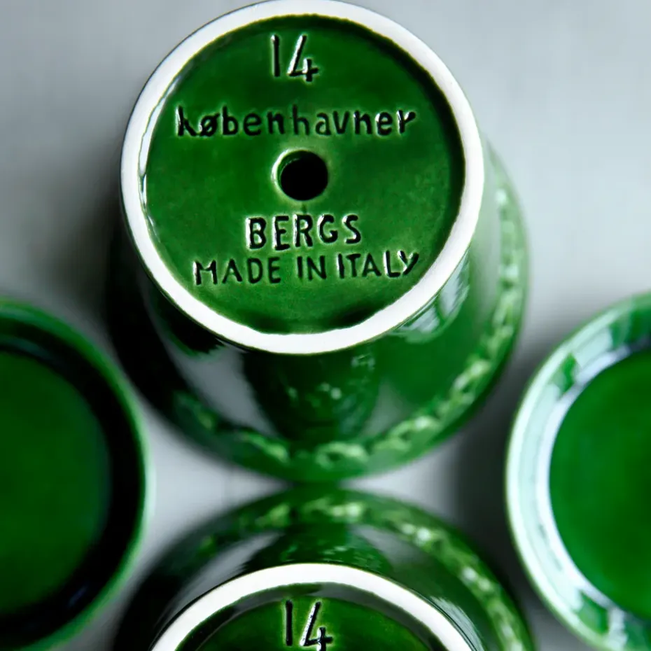 Maceta Københavner esmaltada Ø16 cm, verde