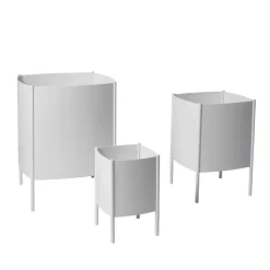 Maceta Konvex Pot, Blanco, pequeña Ø23 cm