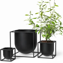Maceta Kubus 10 cm, negro