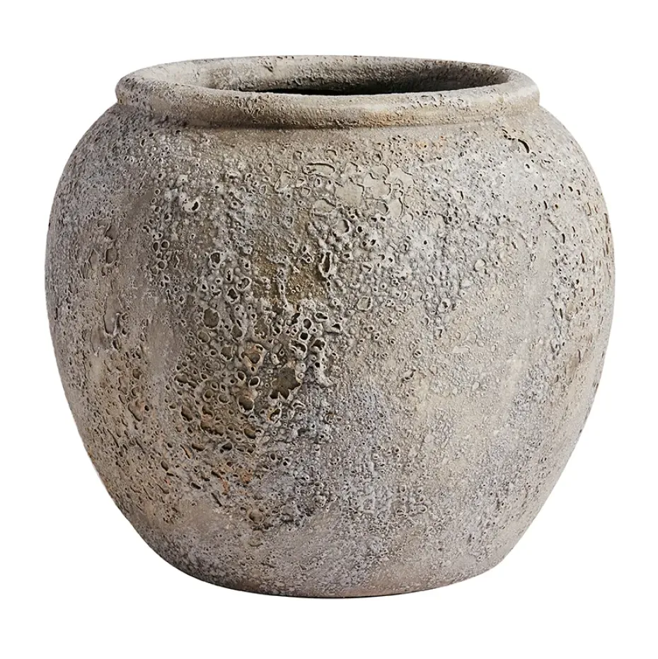 Maceta Luna h25 cm Ø29 cm, gris