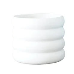 Maceta Mud blanco, mediana, Ø 14 cm