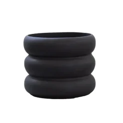 Maceta Mud negro, pequeña, Ø 10 cm
