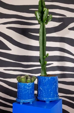 Maceta Muddy L Ø23 cm, Azul