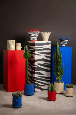 Maceta Muddy L Ø23 cm, Azul