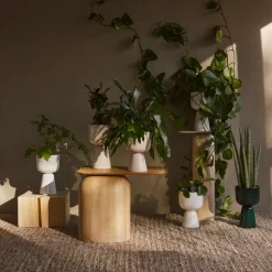 Maceta Nappula Ø15,5 cm altura 23 cm, Beige